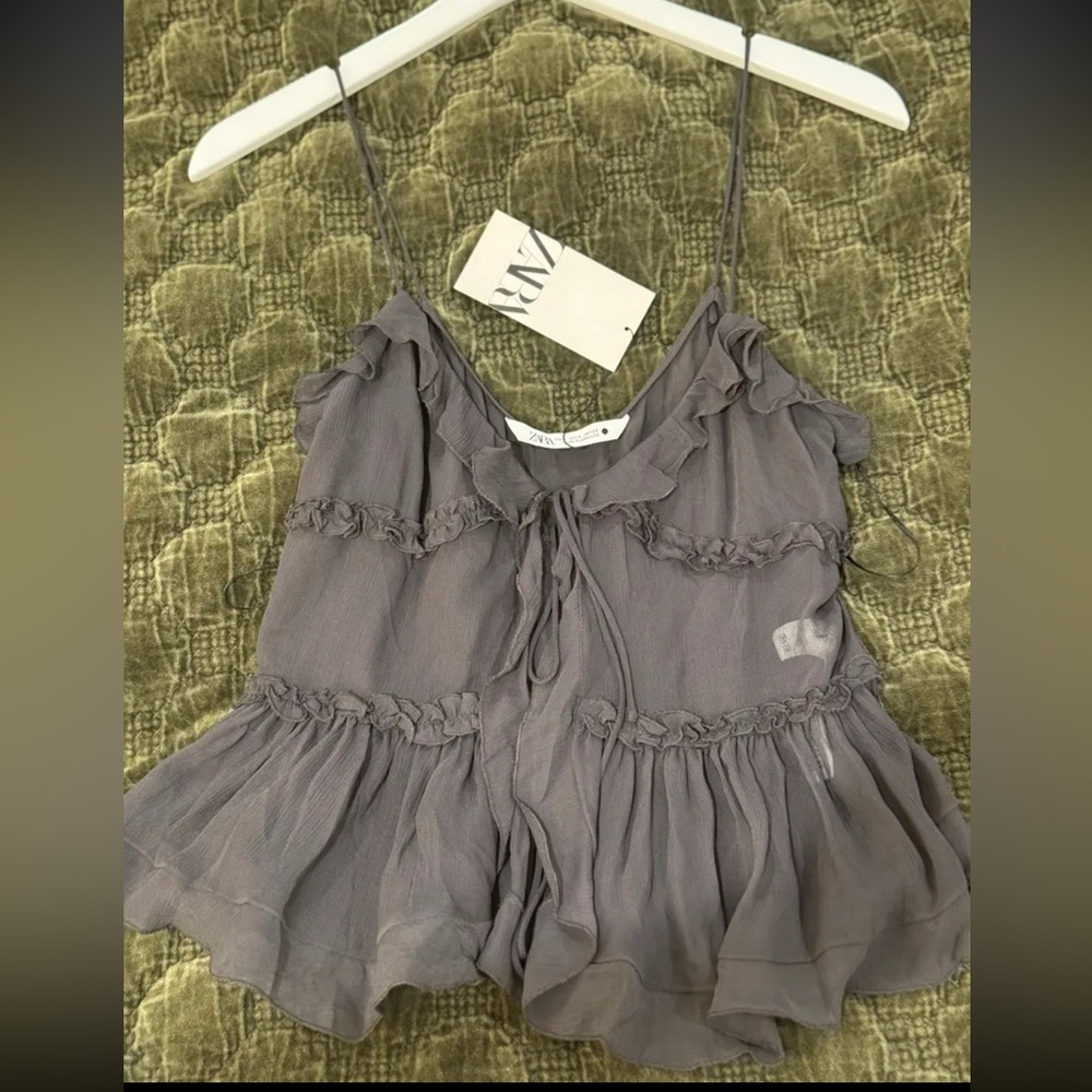 Zara sheer tank top